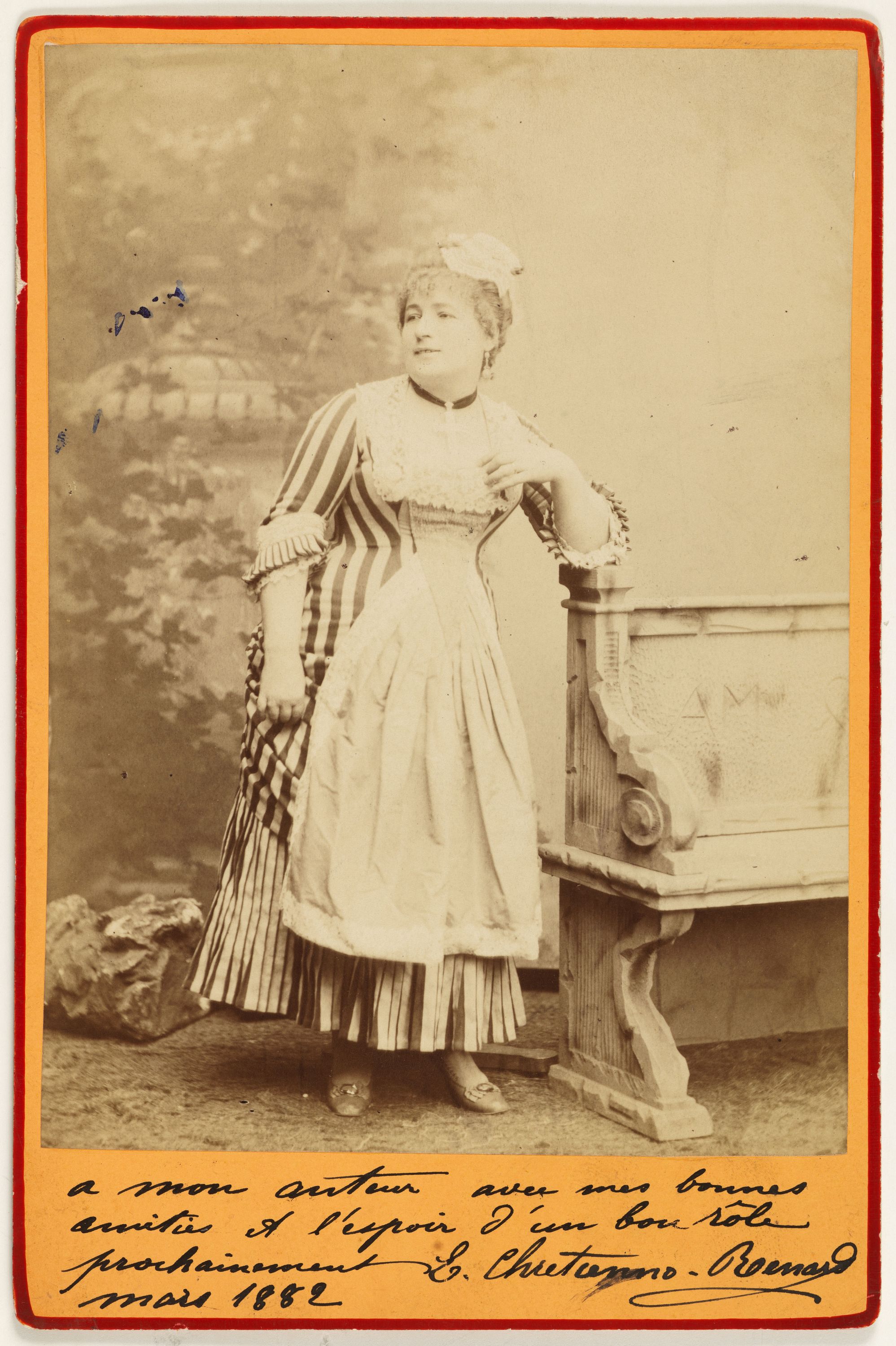 Anonyme, Portrait de Chrétienno (Marie Joséphine Euphrasie Chrétiennot dite), dame Renard, chanteuse et actrice
