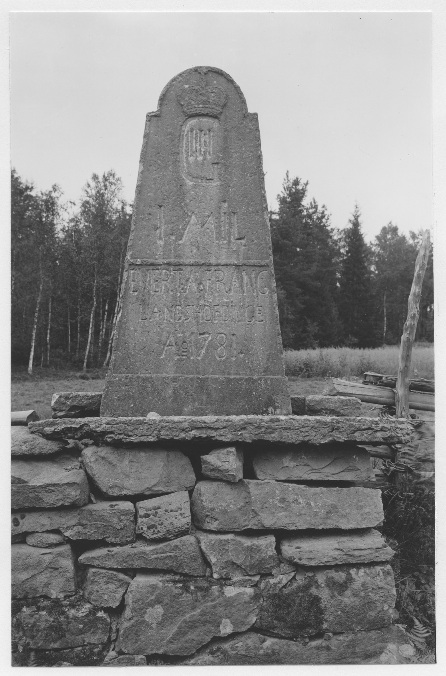 Mårten Sjöbeck, Laxå, milsten daterad 1781
