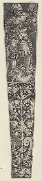Heinrich Aldegrever, Design for a Dagger Sheath, with Executioner and Head of John the Baptist