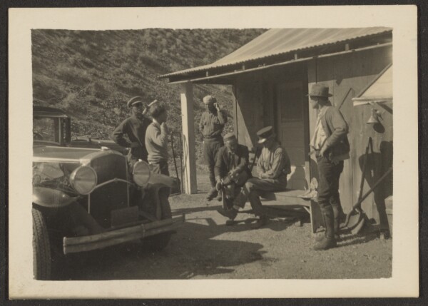 Louis Fleckenstein, [Group Portrait Outside Building]