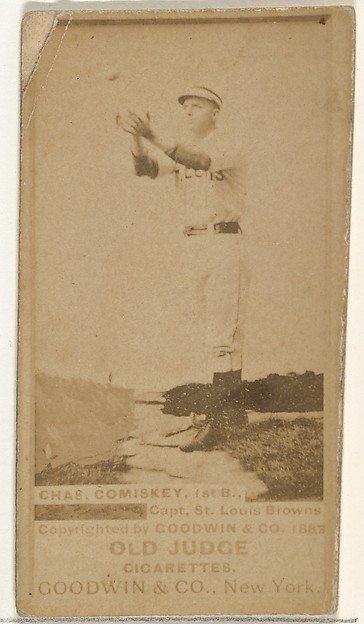 Goodwin & Company, Charles Albert "The Old Roman" Comiskey, 1st Base and Manager, St. Louis Browns, from the Old Judge series (N172) for Old Judge Cigarettes