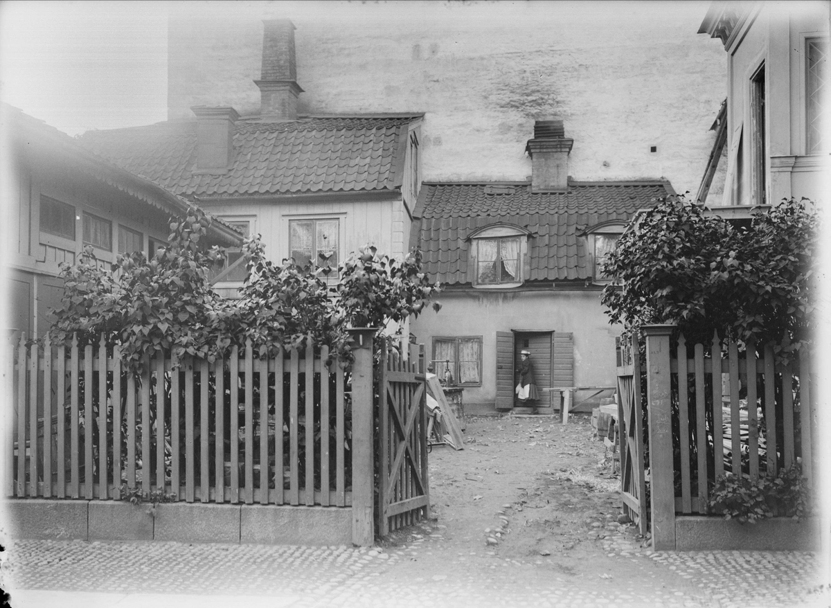 Alfred Dahlgren, Gårdsinteriör, Skolgatan 1, kvarteret Hörnet, Uppsala 1901 - 1902