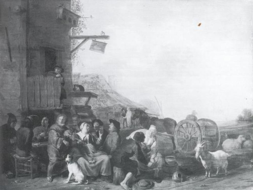 Cornelis Saftleven, Drinking Company outside a Tavern