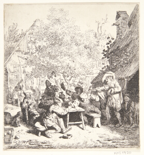 Cornelis Dusart, En violinspiller