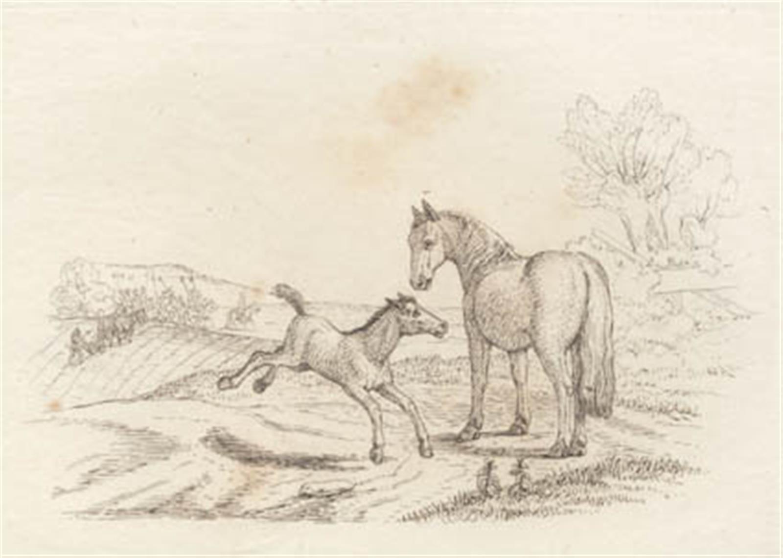 Martinus Rørbye, Illustration til "Halvhundrede Fabler for Børn" af Hey