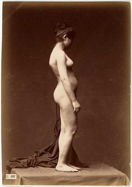 Unknown, [Young Woman, Nude, Full Figure in Profile]