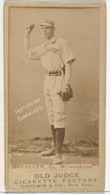 Goodwin & Company, William E. "Will" Fuller, Catcher, Milwaukee, from the Old Judge series (N172) for Old Judge Cigarettes