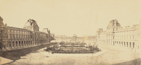 Édouard Baldus, [The Cour Napoléon Looking Towards the Tuileries, Louvre, Paris]