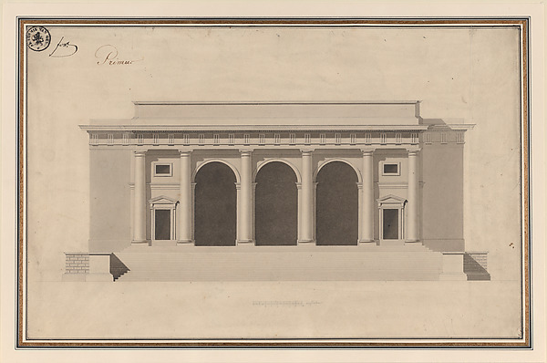 Anonymous, French, 18th century, Design for a Façade