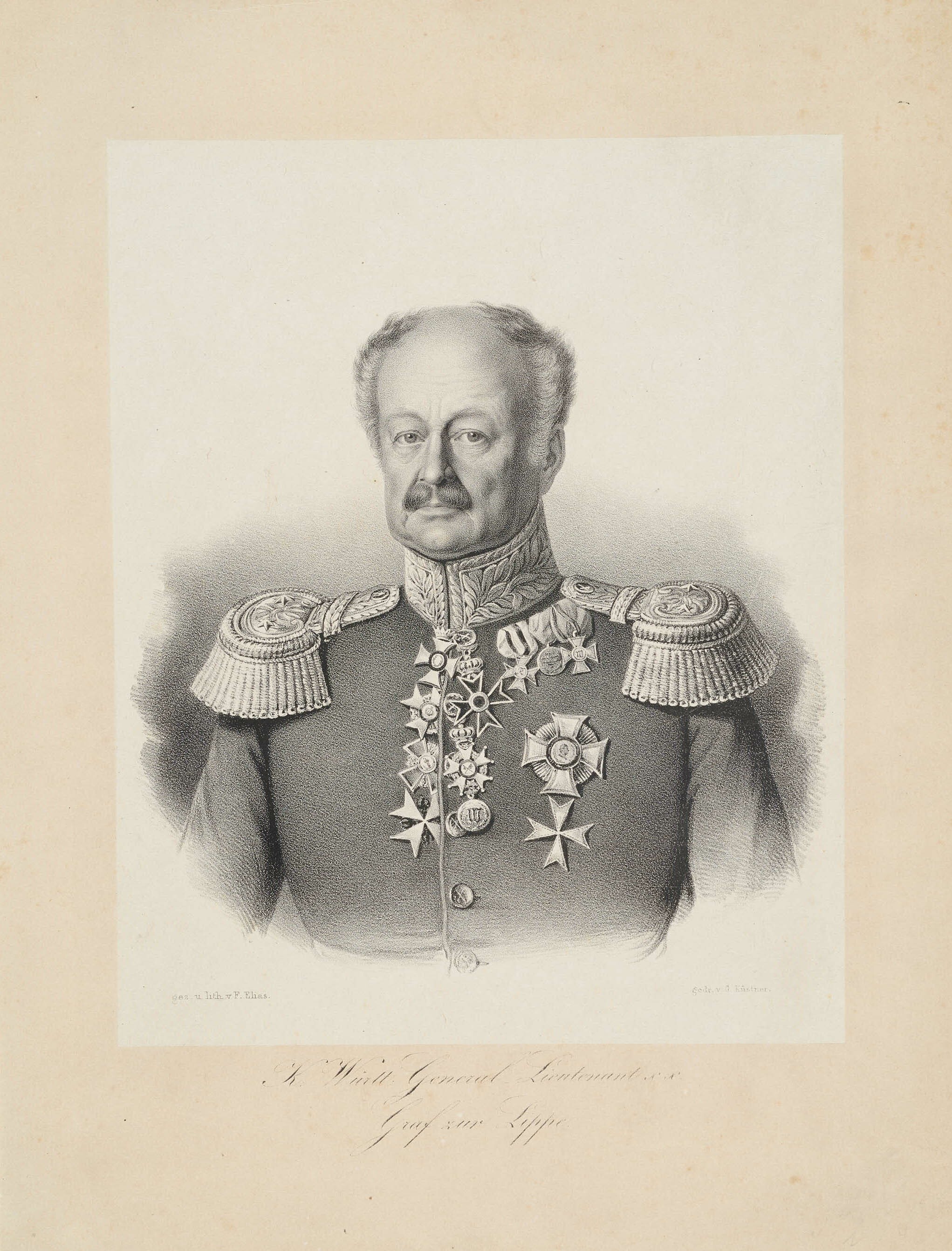 Gottfried Küstner, Bildnis Graf zur Lippe