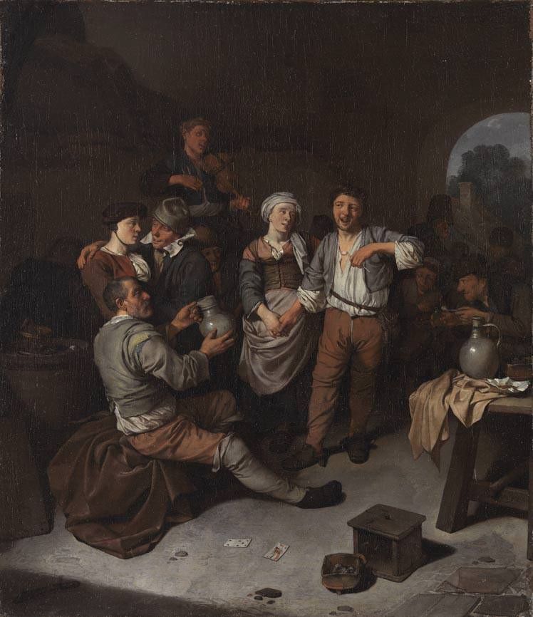 Cornelis Pietersz Bega, Bauern belustigen sich in einer Schenke