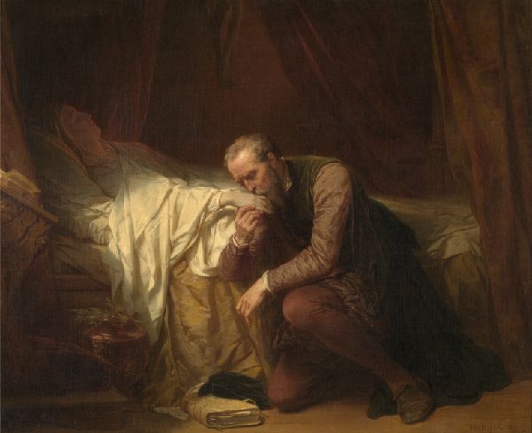 Nicaise De Keyser, The Artist Michelangelo at the Deathbed of Vittoria Colonna