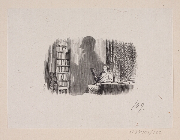 H.P. Hansen, Illustration til "Skyggen" i H.C. Andersen, "Eventyr og Historier", Bind 2