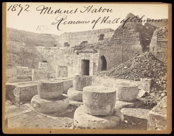 Francis Frith, Medinet Habou.  Remains of Hall of Columns