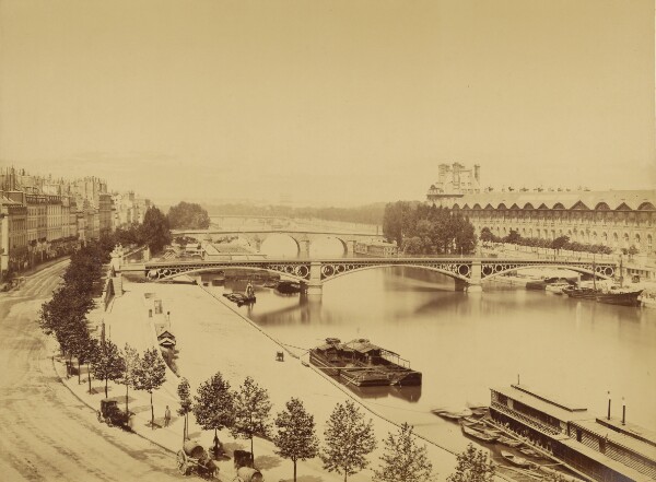Édouard Baldus, [The Seine and the Ile de la Cite]
