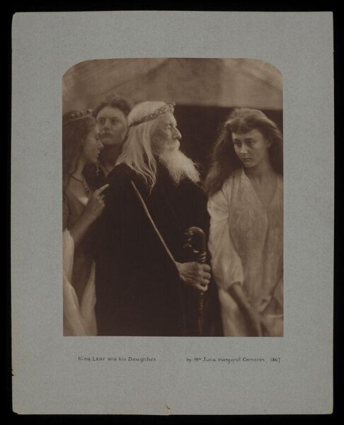 Cameron, Julia Margaret, King Lear allotting his kingdom to his three daughters