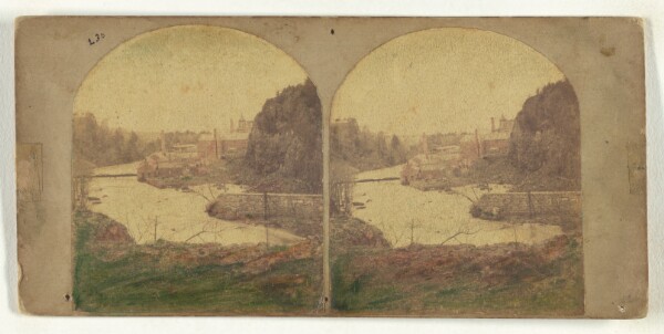 New York Stereoscopic Company, Passaic Falls, Paterson, N.J. View down the Rapids, from the Precipice below the Falls.