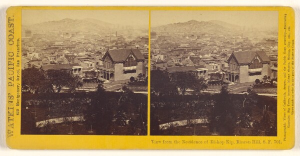 Carleton Watkins, View from the Residence of Bishop Kip, Rincon Hill, S.F. (#701)