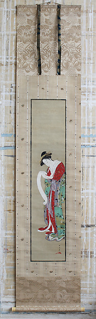 Katsukawa Shunshō　勝川春章, Courtesan Reading a Letter