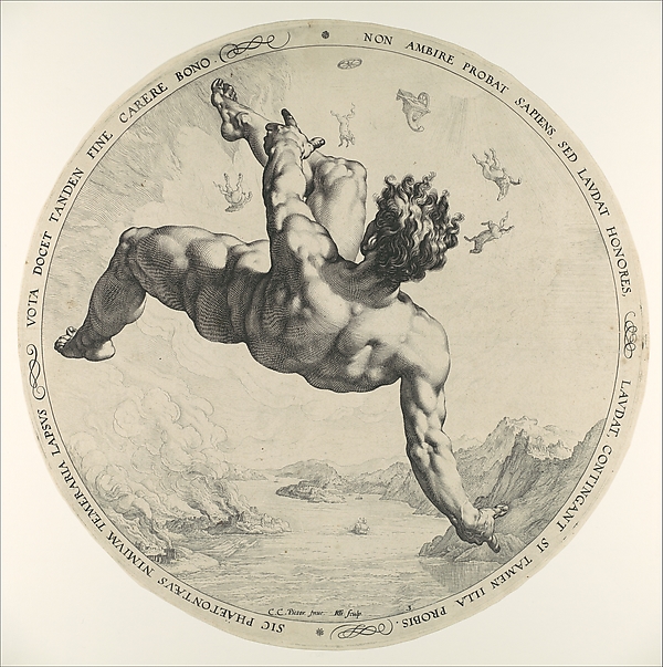 Hendrick Goltzius, Phaeton, from "The Four Disgracers"