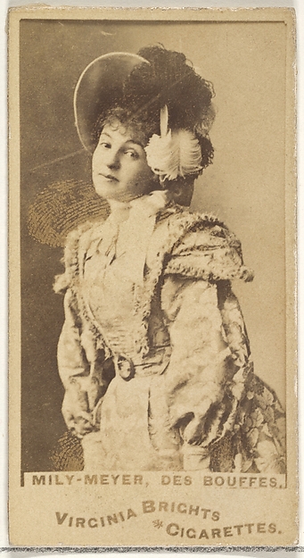 Allen & Ginter, Mily-Meyer, Des Bouffes, from the Actors and Actresses series (N45, Type 1) for Virginia Brights Cigarettes