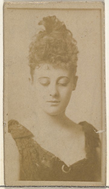 W. Duke, Sons & Co., [Actress with downcast eyes], from the Actors and Actresses series (N145-8) issued by Duke Sons & Co. to promote Duke Cigarettes