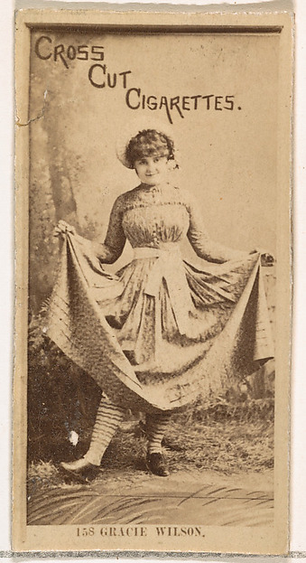 W. Duke, Sons & Co., Card Number 158, Gracie Wilson, from the Actors and Actresses series (N145-2) issued by Duke Sons & Co. to promote Cross Cut Cigarettes