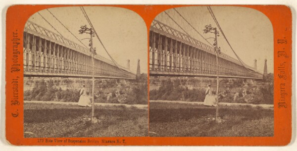 Charles Bierstadt, Side View of Suspension Bridge, Niagara, N.Y.
