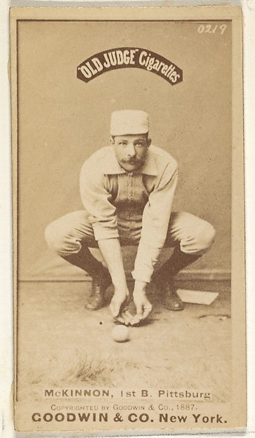 Goodwin & Company, Alex McKinnon, 1st Base, Pittsburgh, from the Old Judge series (N172) for Old Judge Cigarettes