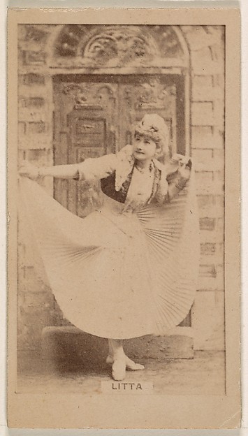 Kinney Brothers Tobacco Company, Litta, from the Actresses series (N245) issued by Kinney Brothers to promote Sweet Caporal Cigarettes