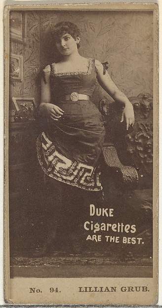 W. Duke, Sons & Co., Card Number 94, Lillian Grubb, from the Actors and Actresses series (N145-6) issued by Duke Sons & Co. to promote Duke Cigarettes