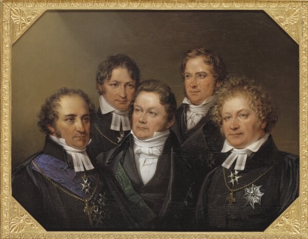 Johan Gustaf Sandberg, Fem berömda samtida
