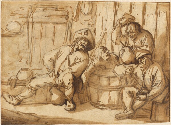 Adriaen van Ostade, Peasants Drinking in a Tavern