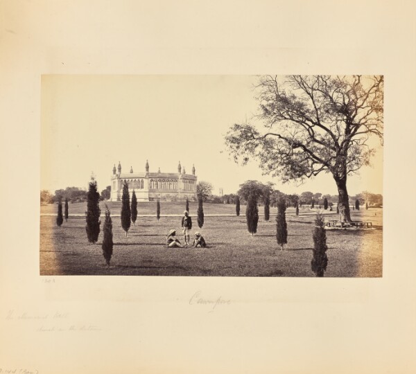 Samuel Bourne, Cawnpore; The Memorial Well, with the Cawnpore Church in the Distance