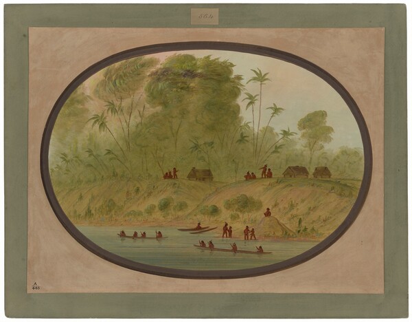 George Catlin, A Small Lengua Village, Uruguay
