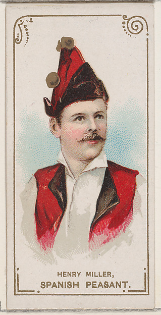 W. Duke, Sons & Co., Henry Miller as Spanish Peasant, from the set Actors and Actresses, Second Series (N71) for Duke brand cigarettes