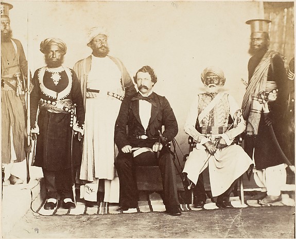 Unknown, [British Gentleman with Group of Eastern Potentates]