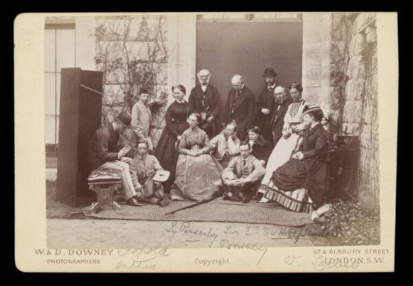 W. & D. Downey, Portrait of portrait of Prince Leopold, Prince Arthur and servants