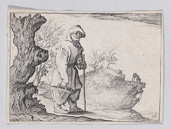 Anonymous, Reverse Copy of Le Paysan Portant son Sac (The Peasant Carrying his Sack), from "Les Caprices" Series A, The Florence Set
