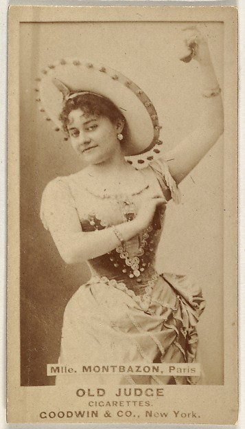 Goodwin & Company, Mlle. Montbazon, Paris, from the Actors and Actresses series (N171) for Old Judge Cigarettes