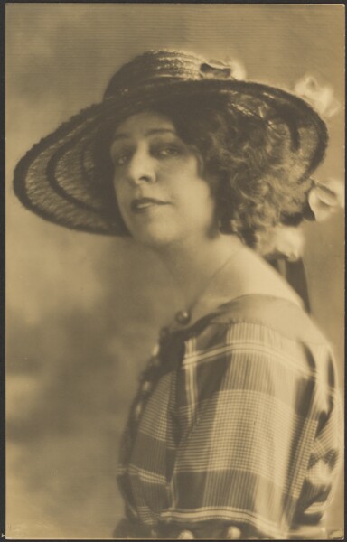 Louis Fleckenstein, [Portrait of a Woman in Plaid Dress]
