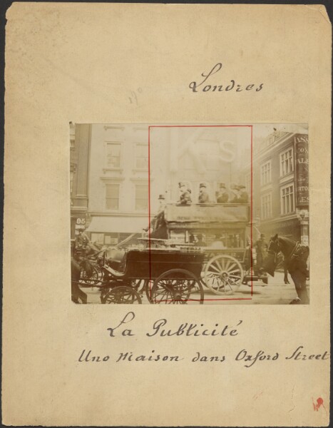 Unknown, [Double-decker carriage on Oxford Street]