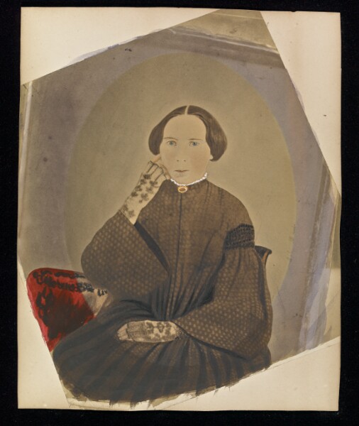 Unknown, [Portrait of seated woman]