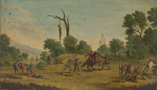 Jacques Callot, Horsemen Attacked by Robbers