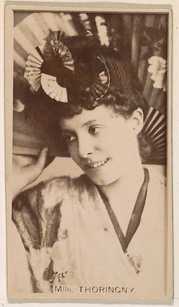 Kinney Brothers Tobacco Company, Mlle. Thoringny, from the Actresses series (N245) issued by Kinney Brothers to promote Sweet Caporal Cigarettes