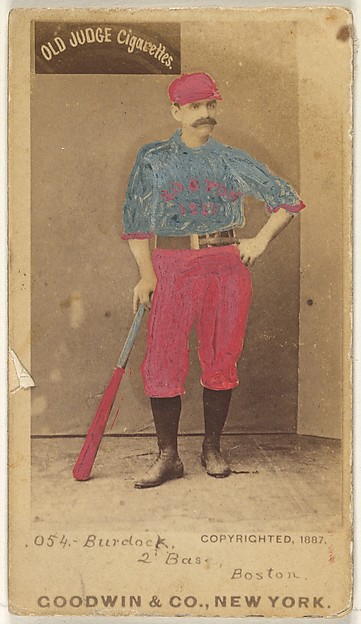 Goodwin & Company, Burdock, 2nd Base, Boston, from the Old Judge series (N172) for Old Judge Cigarettes