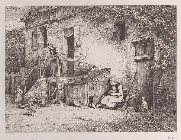 Charles Jacque, In Front of the House