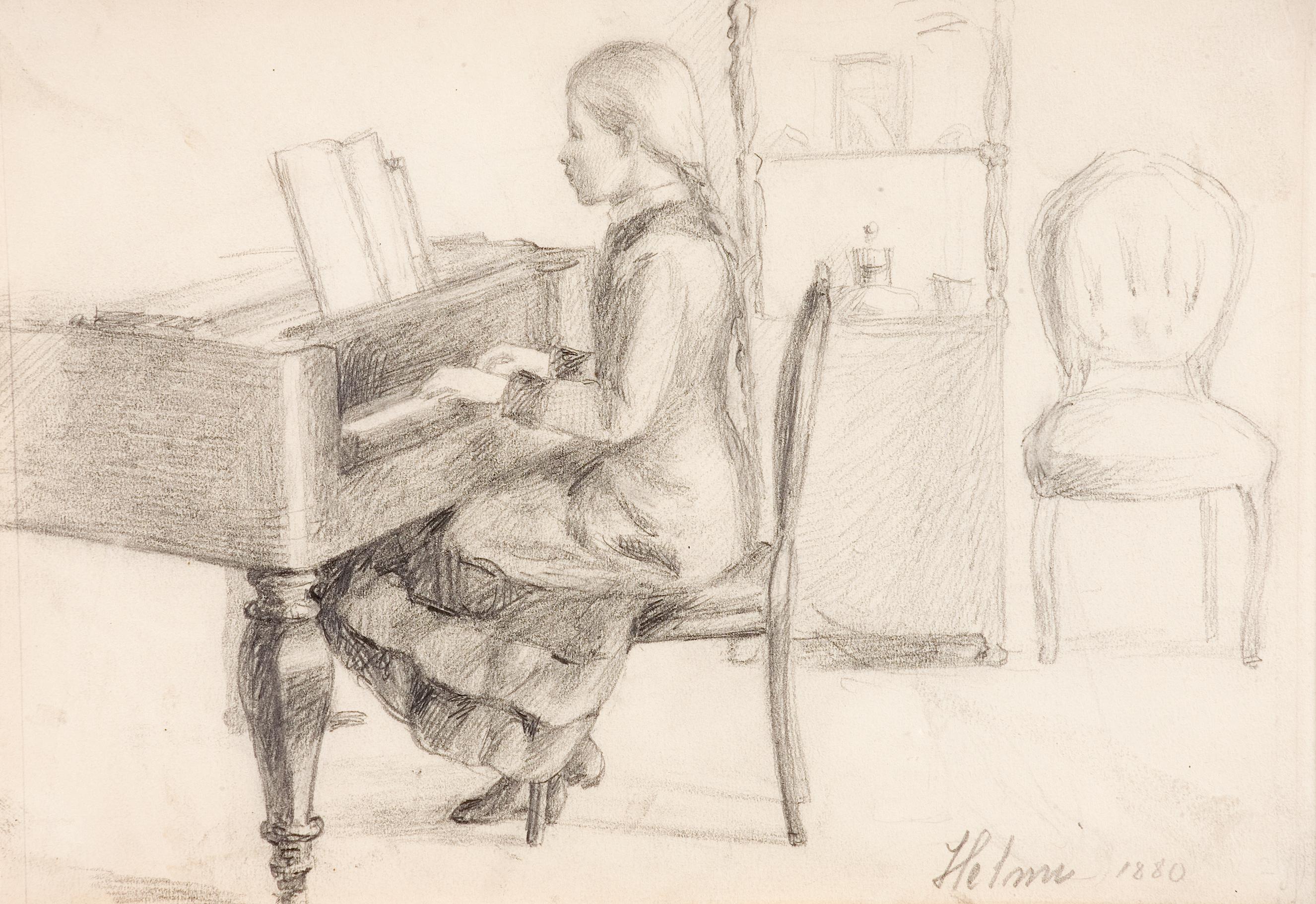 Venny Soldan-Brofeldt, Helmi-sisko soittaa pianoa