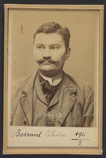 Alphonse Bertillon, Bossard. Célestin. 33 ans, né le 5/3/61 à Gonbretière (Vendée). Cordonnier. Anarchiste. 2/7/94
