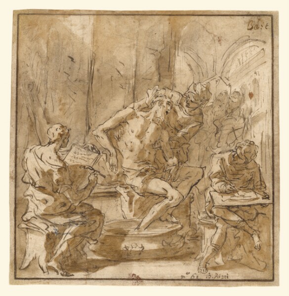 Sebastiano Ricci, The Death of Seneca (recto); Study of a Man (verso)